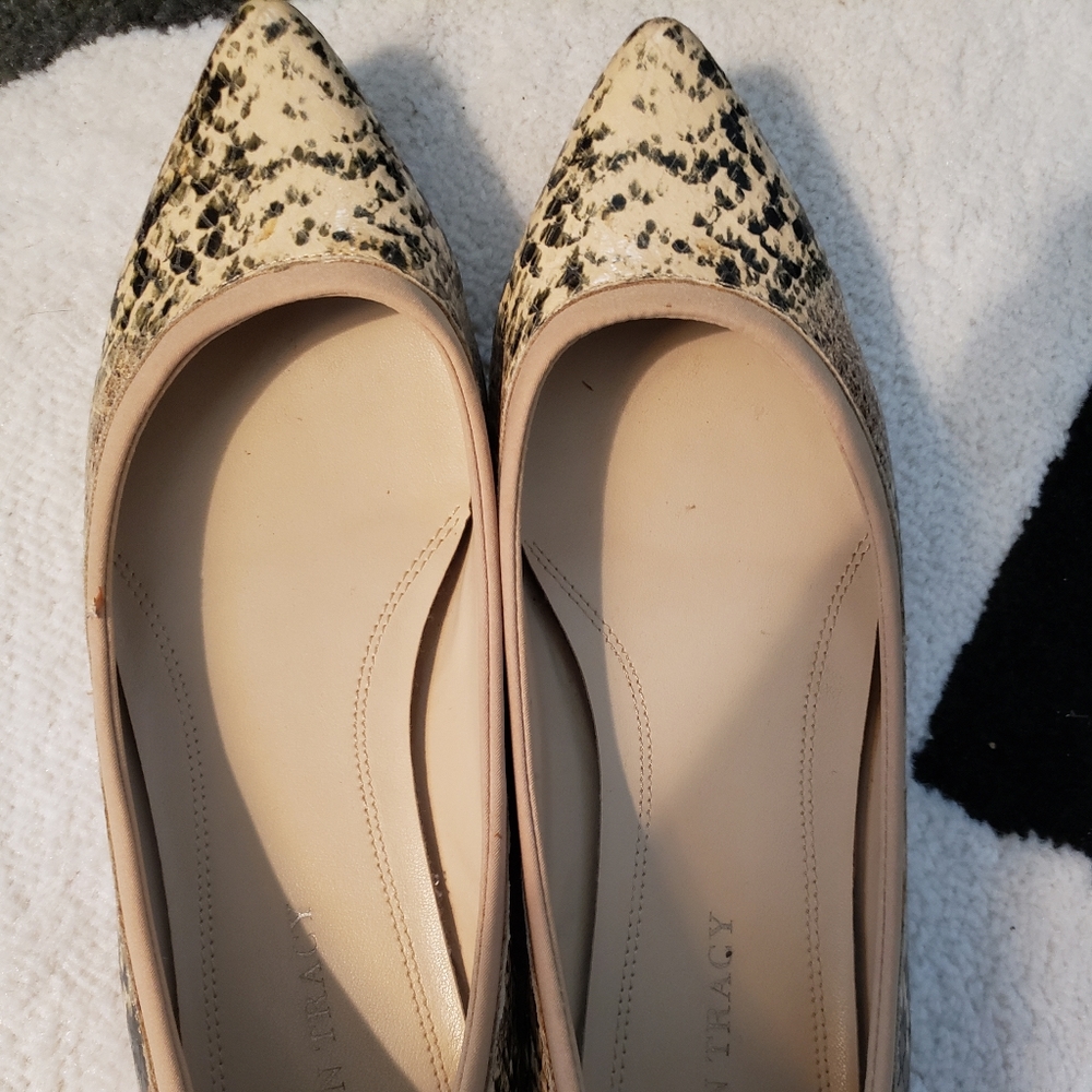 Ellen Tracey faux snakeskin flats